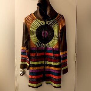 Men’s Vintage Retro Sweater/hood, zip up